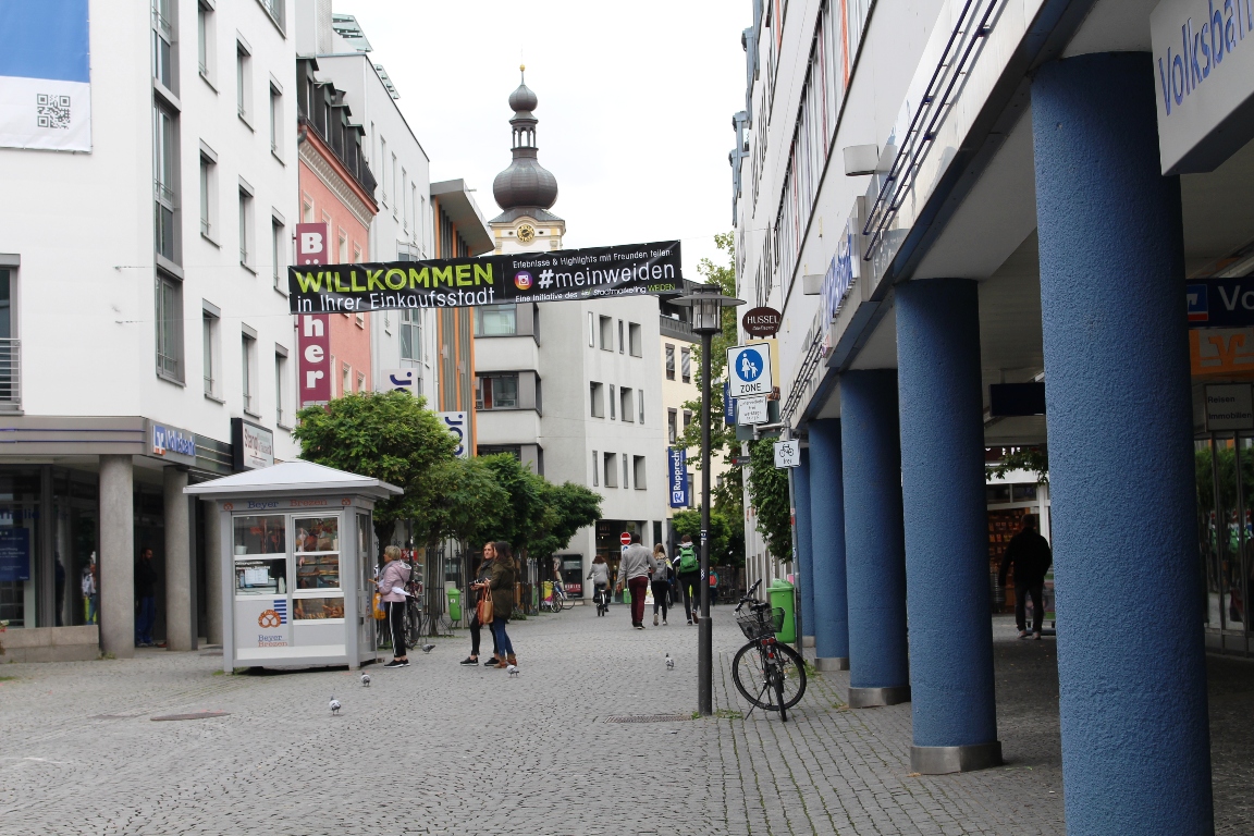 Weiden Symbol Macerataplatz Fußgängerzone