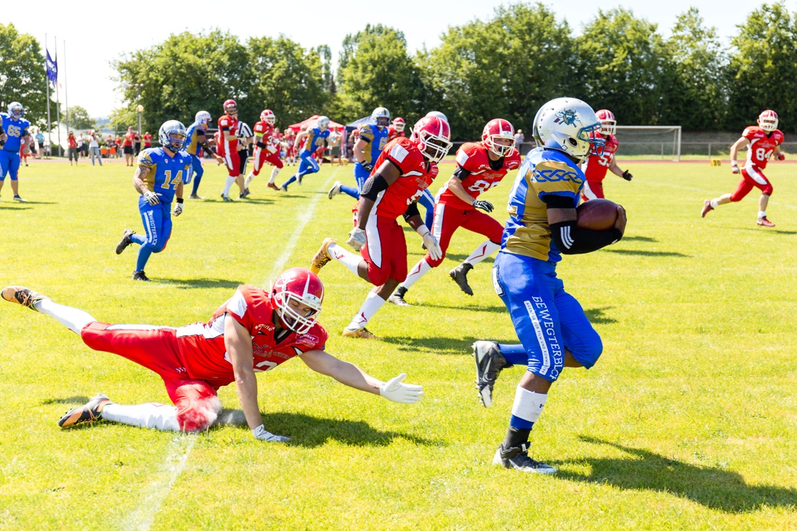 Weiden Vikings Wikinger Flutkanal wichtiger Sieg Football Weiden (3)