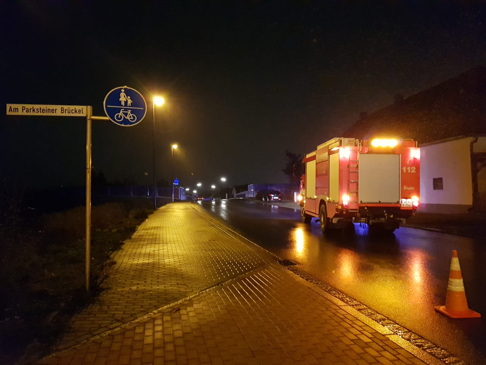 Feuerwehreinsatz Parksteiner Straße Weiden gesperrt