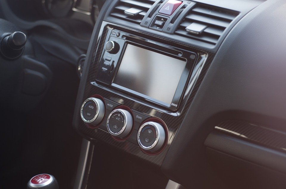 autoradio, auto innen, symbol