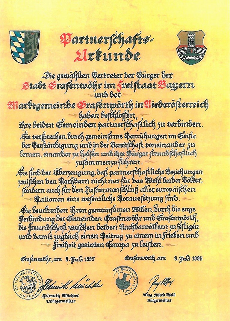 Städtepartnerschaft Grafenwör Grafenwörth 25 Jahre