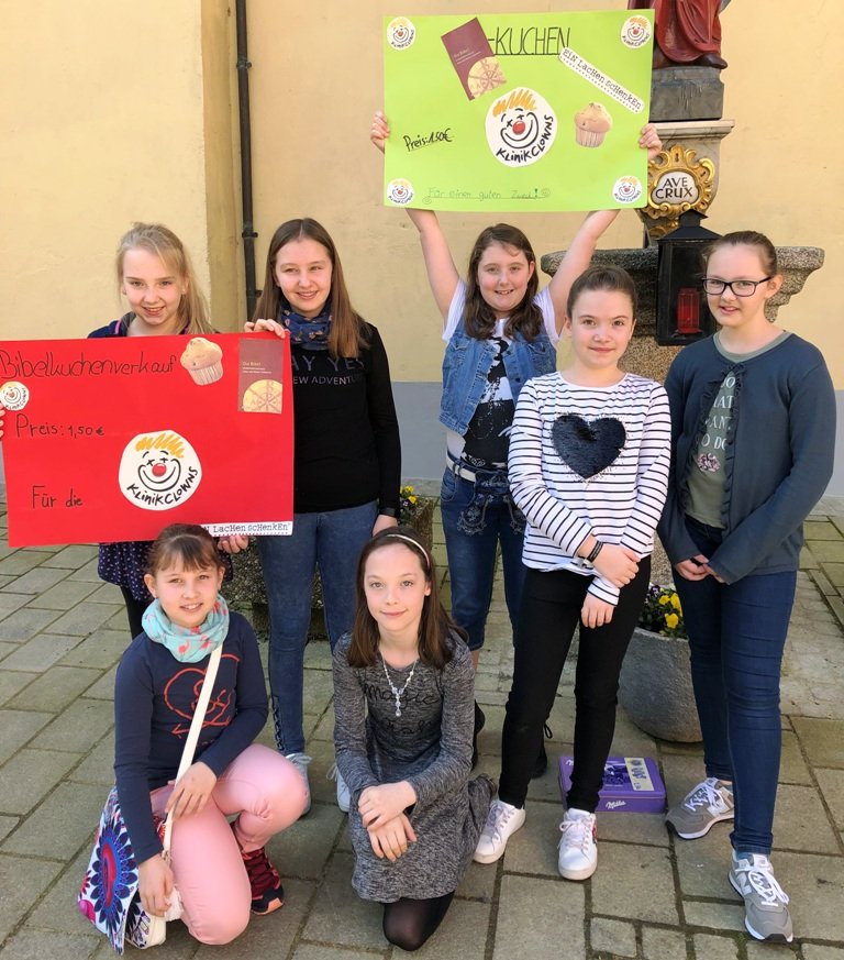 Firmlinge St. Georg Bibelkuchen Spende Klinikclowns