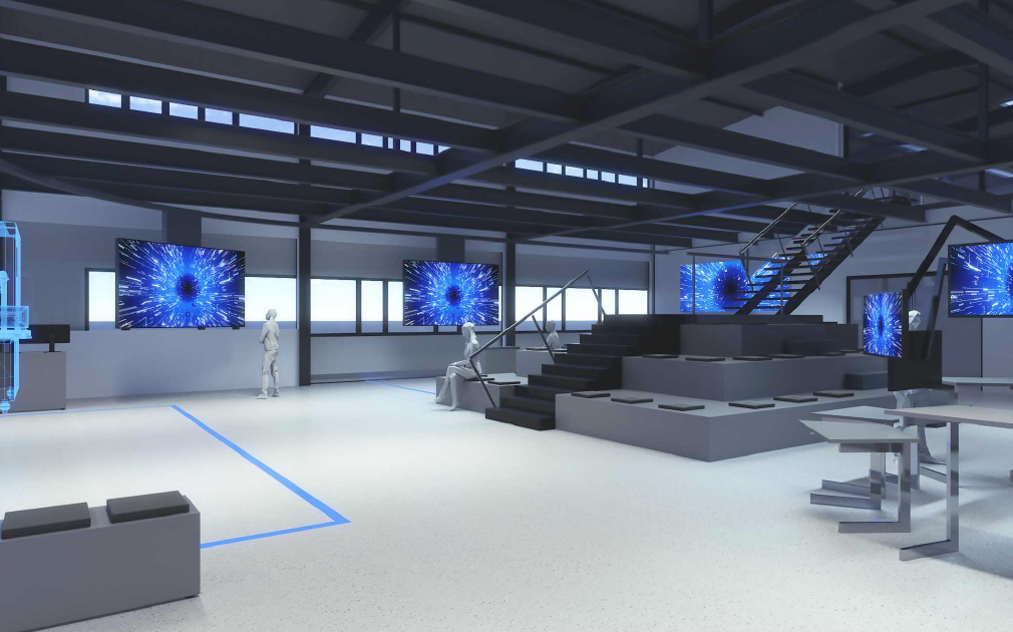 future_lab_innen Überbetriebliches Bildungszentrum Weiherhammer Neuer Bildungscampus Science Park C4 Bilder Sebastian Gmeiner