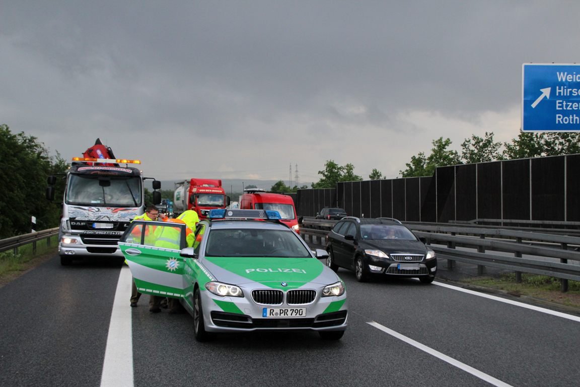 Unfall, Autobahn A93,