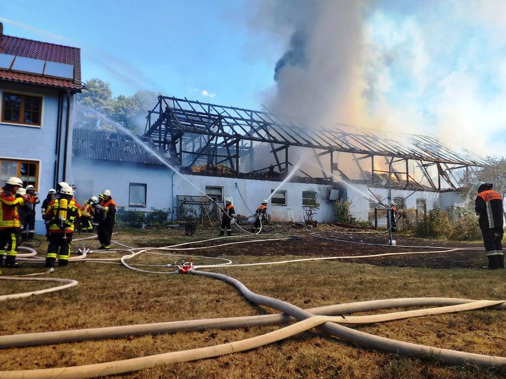 Feuer Brand Scheune Kemnath