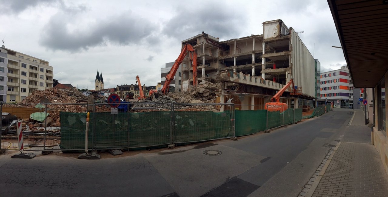 Hertie Abriss Weiden Innenstadt Fußgängerzone