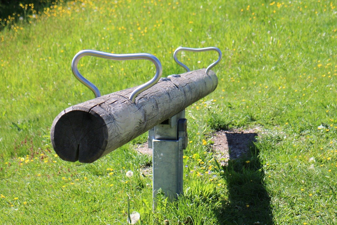 Spielen, Wippe, Spielplatz, Symbol, Kind,