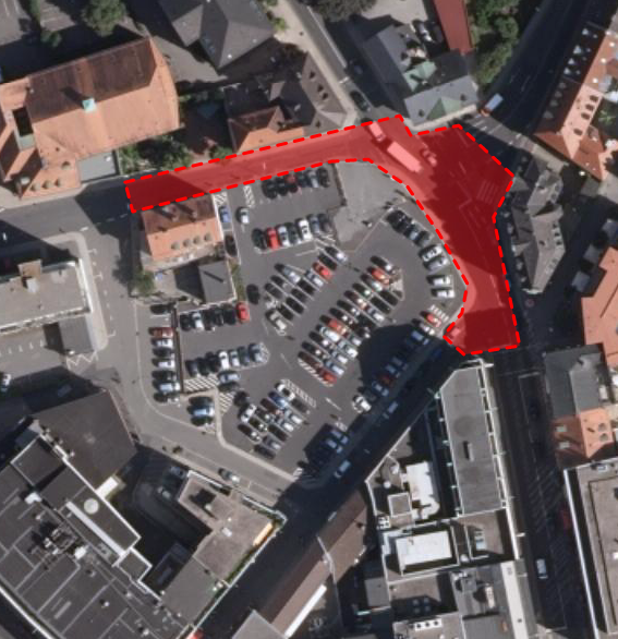 Der gesperrte Bereich Sedanstraße