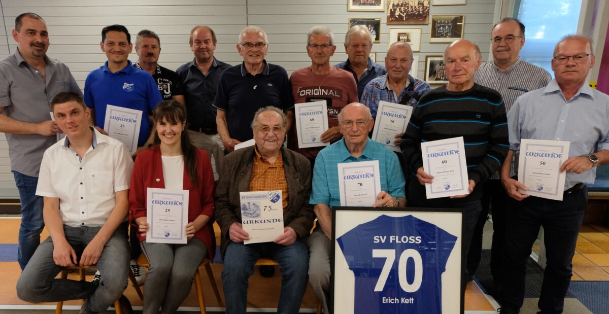 Grandios: Heinrich Riebel seit 75 Jahren Mitglied beim SV Floß