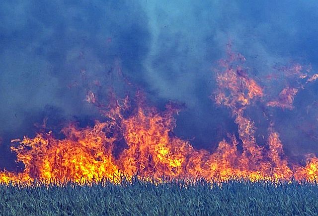 Nagelneue Ballenpresse fängt Feuer