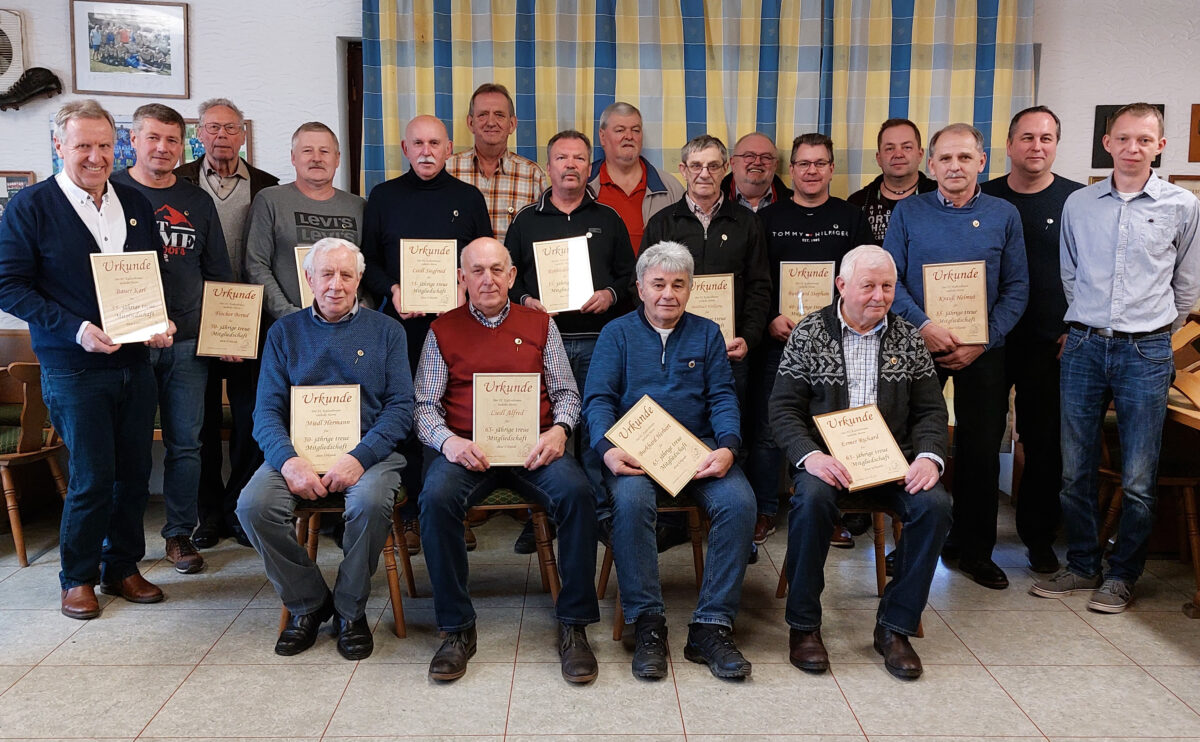 Langjährige Mitglieder: Eine wichtige Stütze des Vereinslebens