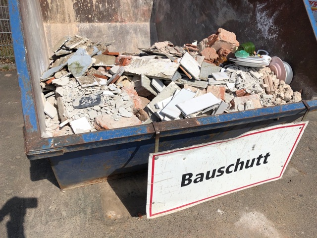 Bauschuttverwertung über die Wertstoffhöfe