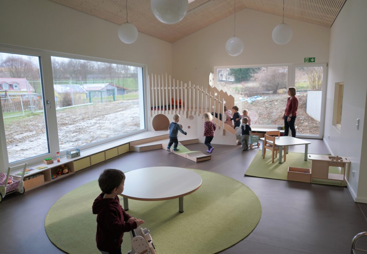 Frösche endlich in ihren neuen, trockenen Räumen