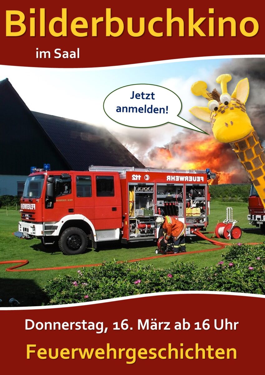 Spannende Blaulicht-Geschichten: Bilderbuchkino mit Feuerwehrmann