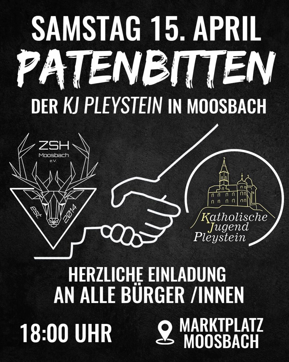 50-jähriges Bestehen der Katholische Jugend Pleystein: Patenbitten in Moosbach