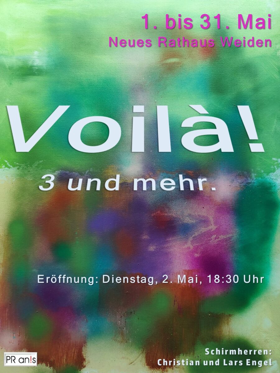 „Voilà! 3 und mehr“ – wieder starke Kunst im Neuen Rathaus