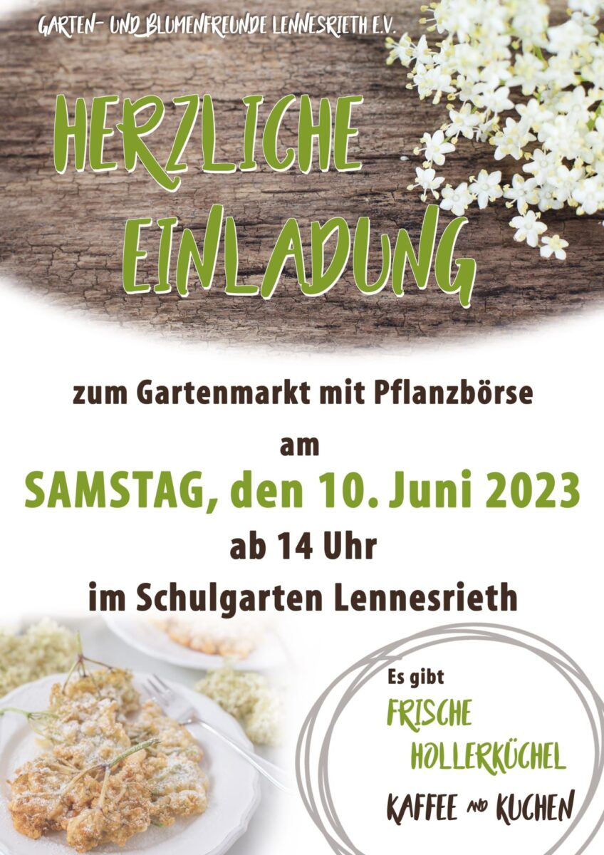 Hollerküchel im alten Schulgarten: Gartenflohmarkt und Pflanzbörse