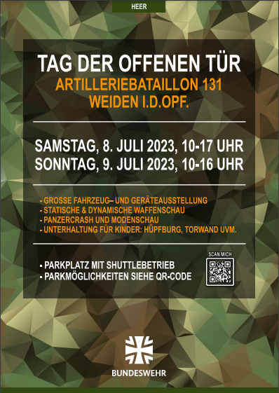 Tag der offenen Tür der Bundeswehr in Weiden und Blaulichttag des Verbands der Reservisten