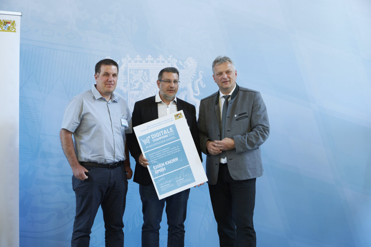 Eisen Knorr ist "Digitaler Champion im bayerischen Handel"