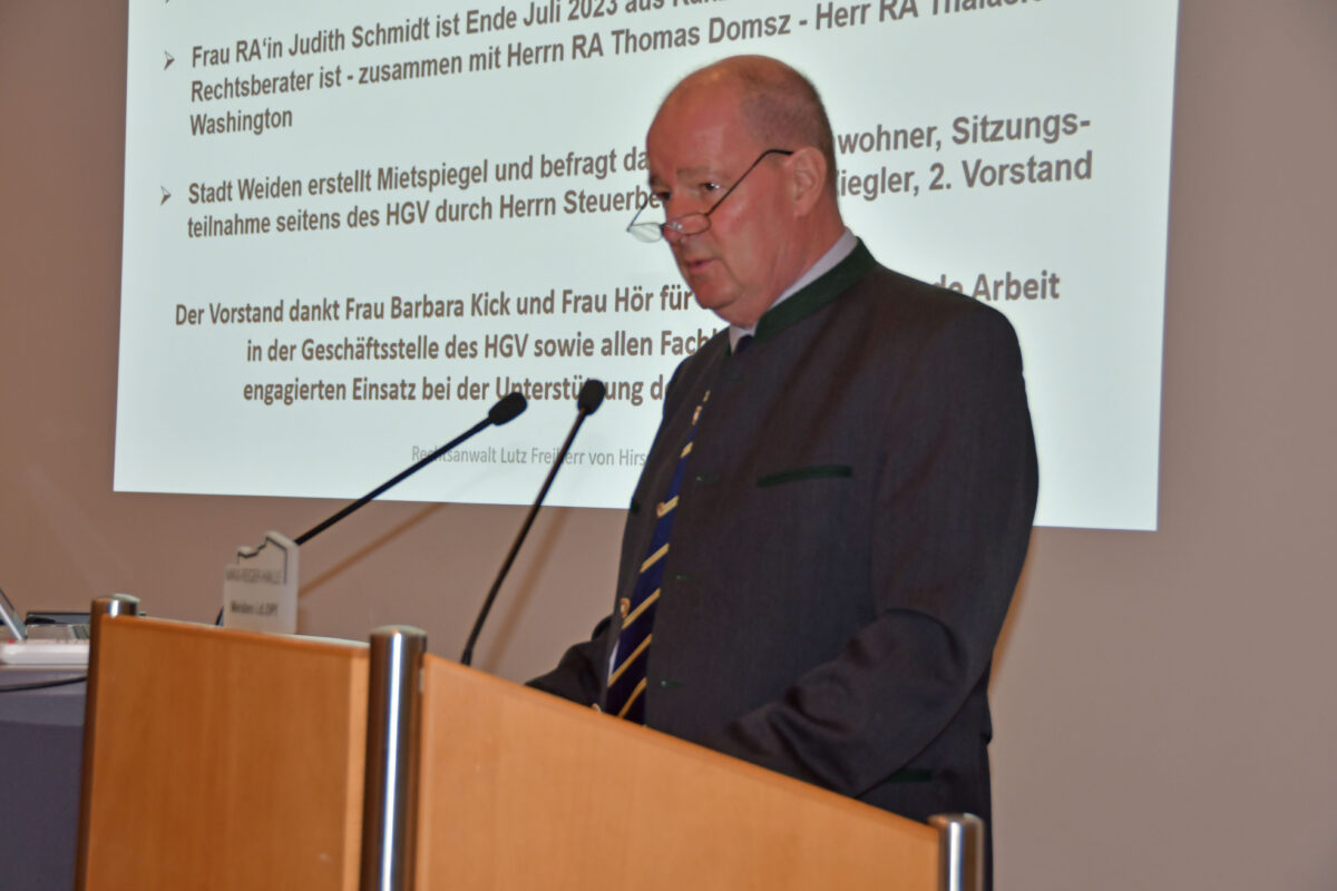 20230918 Haus- und Grundbesitzer Vorsitzender Freiherr von Hirschberg Foto: Martin Stangl