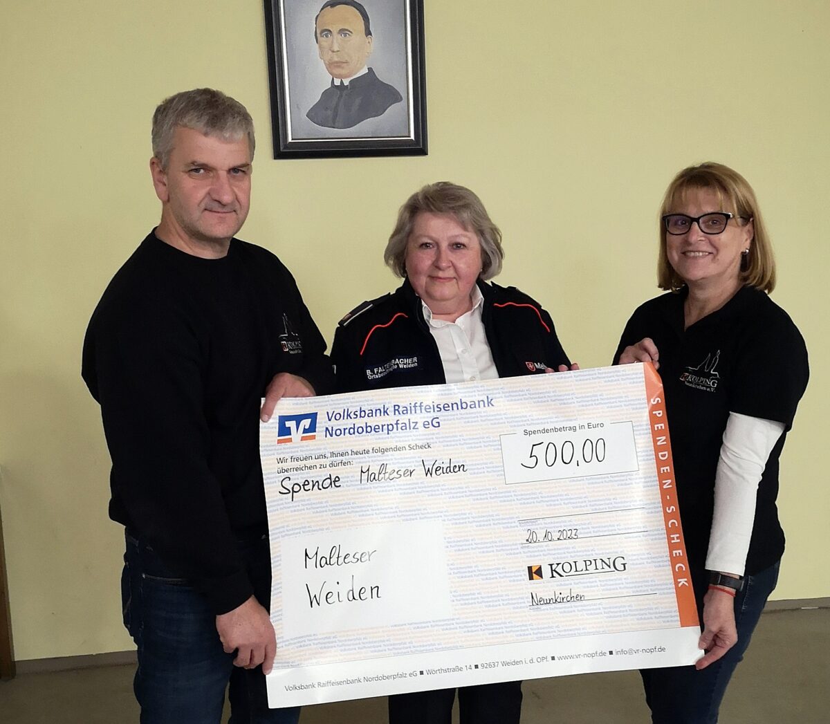 Großzügige Spende an die Malteser