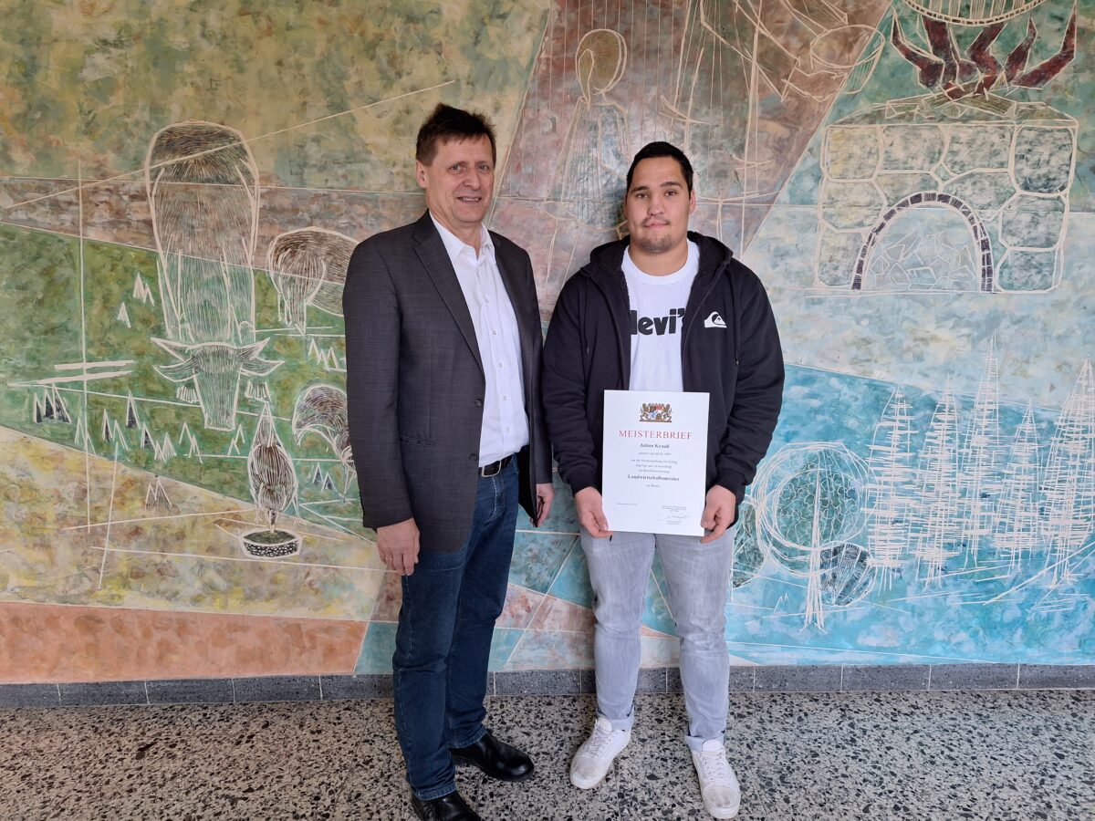 Julian Krauß ist Landwirtschaftsmeister