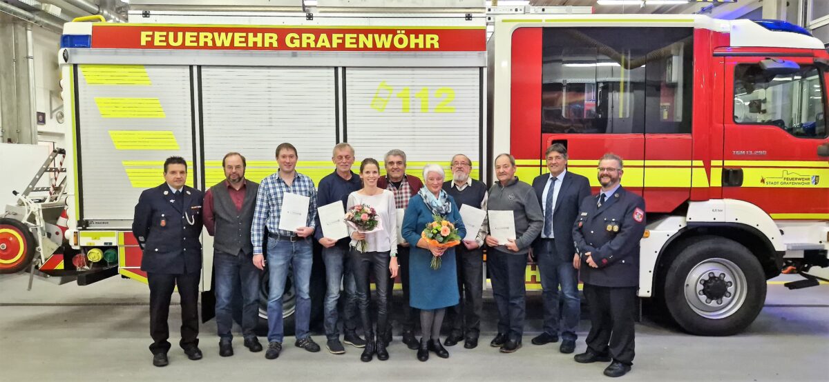 Dank für Mitglieder der Feuerwehr Grafenwöhr