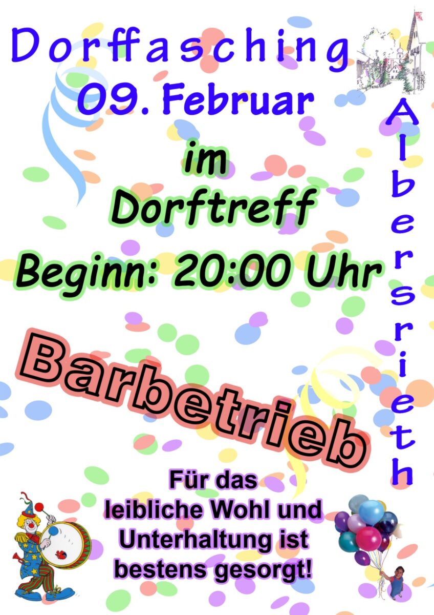 Albersrieth feiert Fasching für Groß und Klein