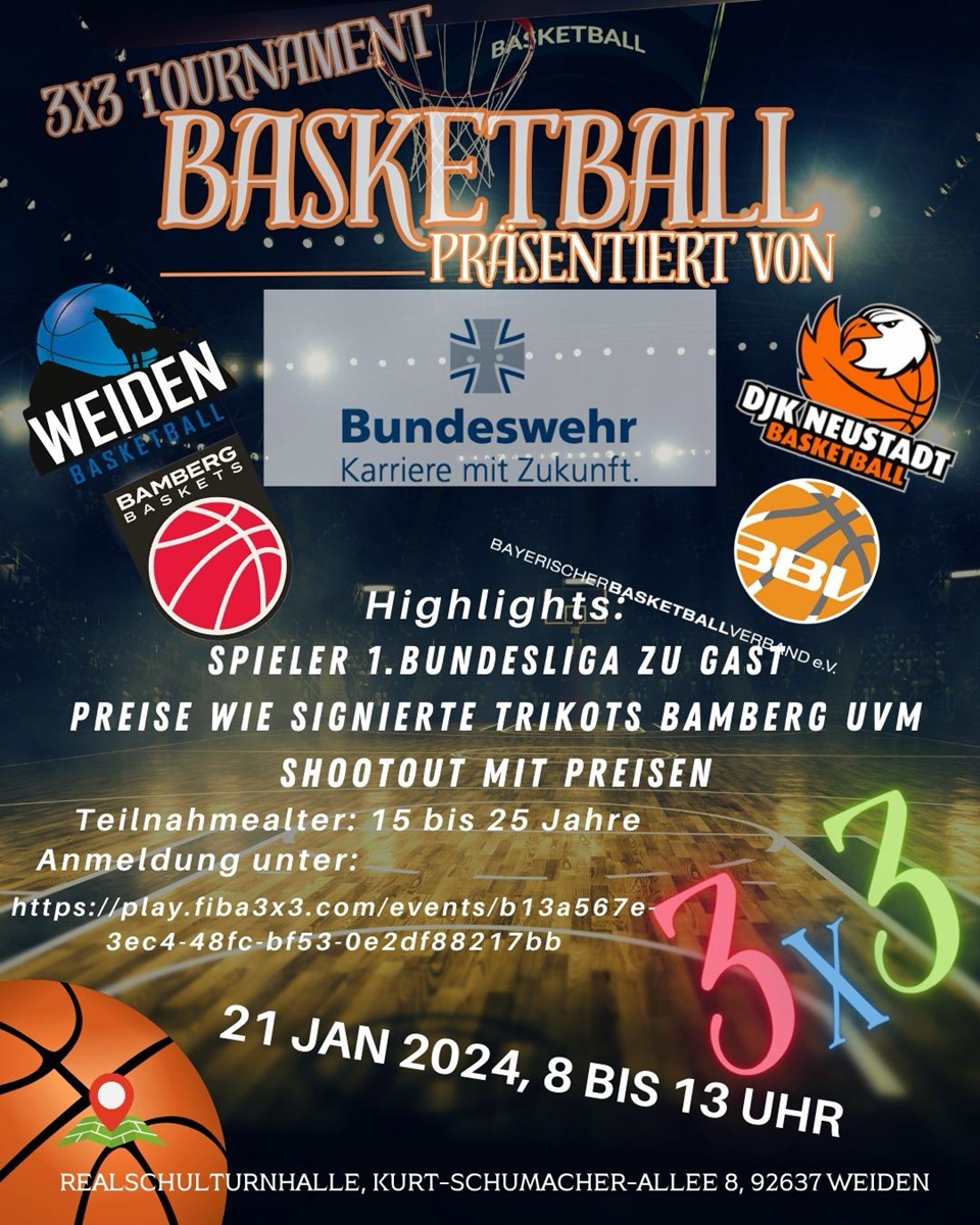 Stars der Bamberg Baskets beim Basketballturnier des TB Weiden