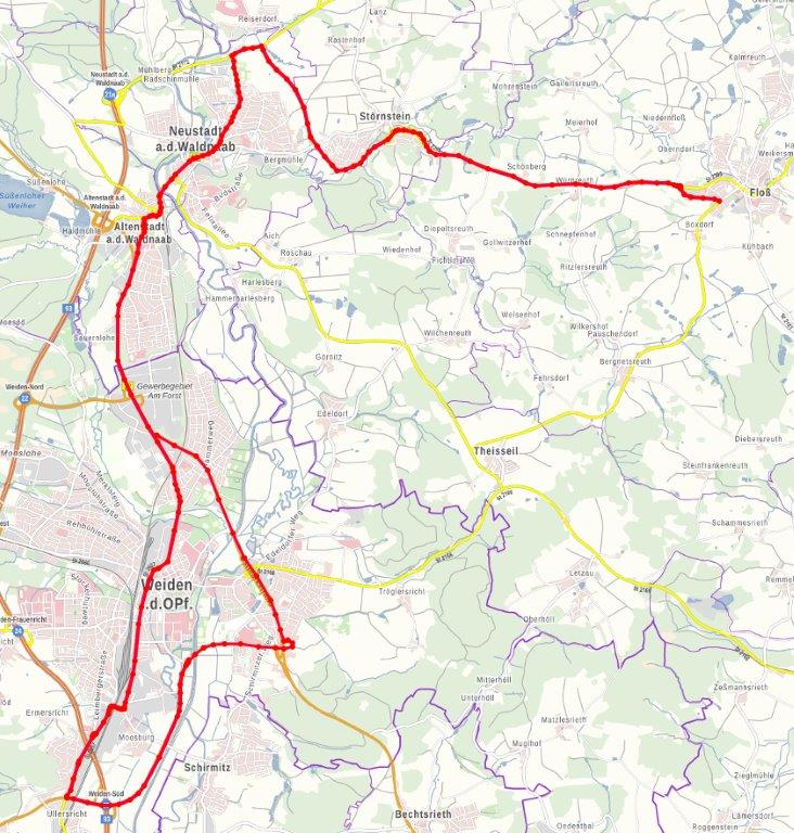 Strecke von Floß nach Weiden: Verkehrsbehinderungen am 10. Januar