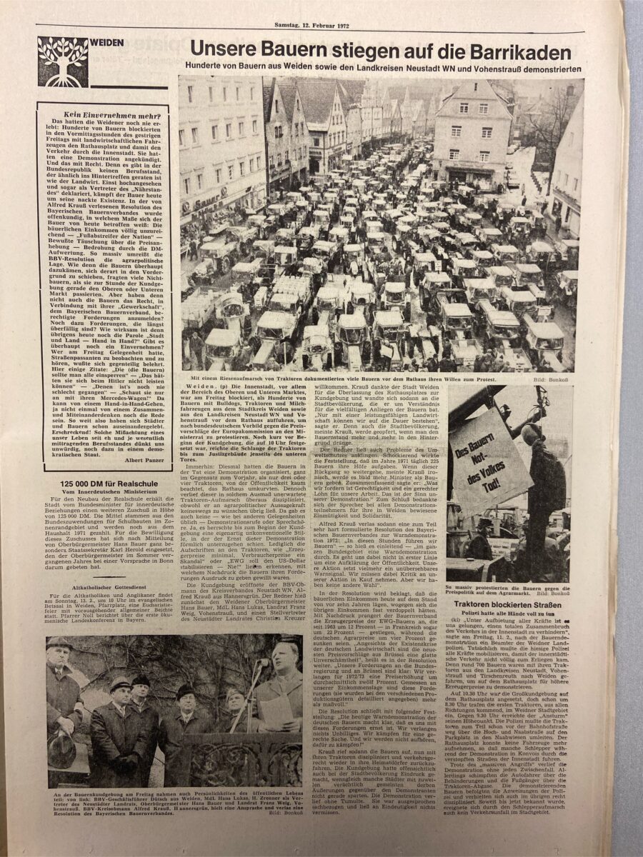 Landgericht Weiden Bauernprotest