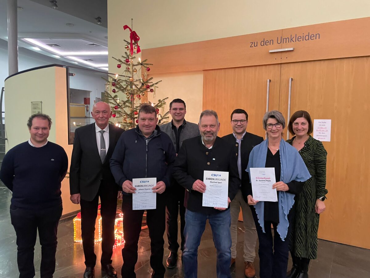 CSU Maxhütte-Haidhof ehrt treue Mitglieder