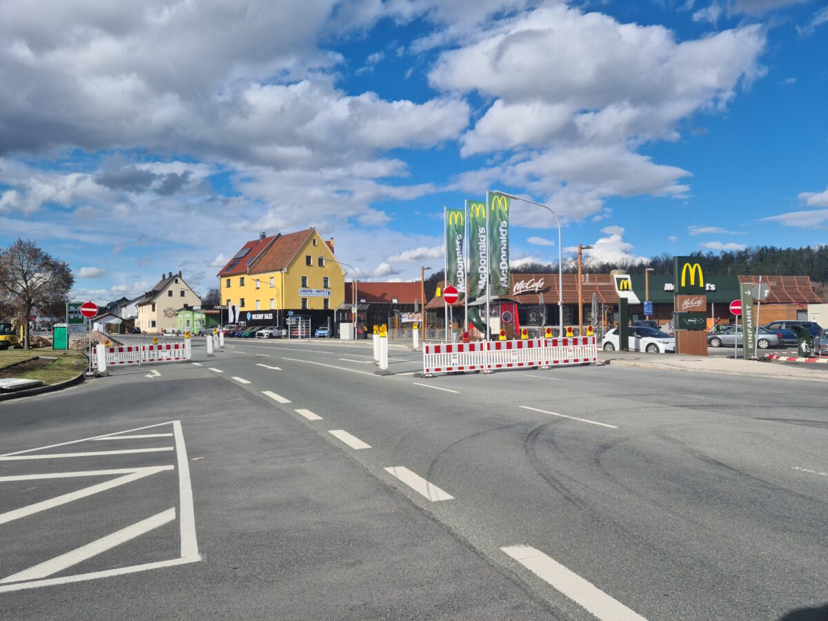 Ampel soll Baustellenverkehr regeln