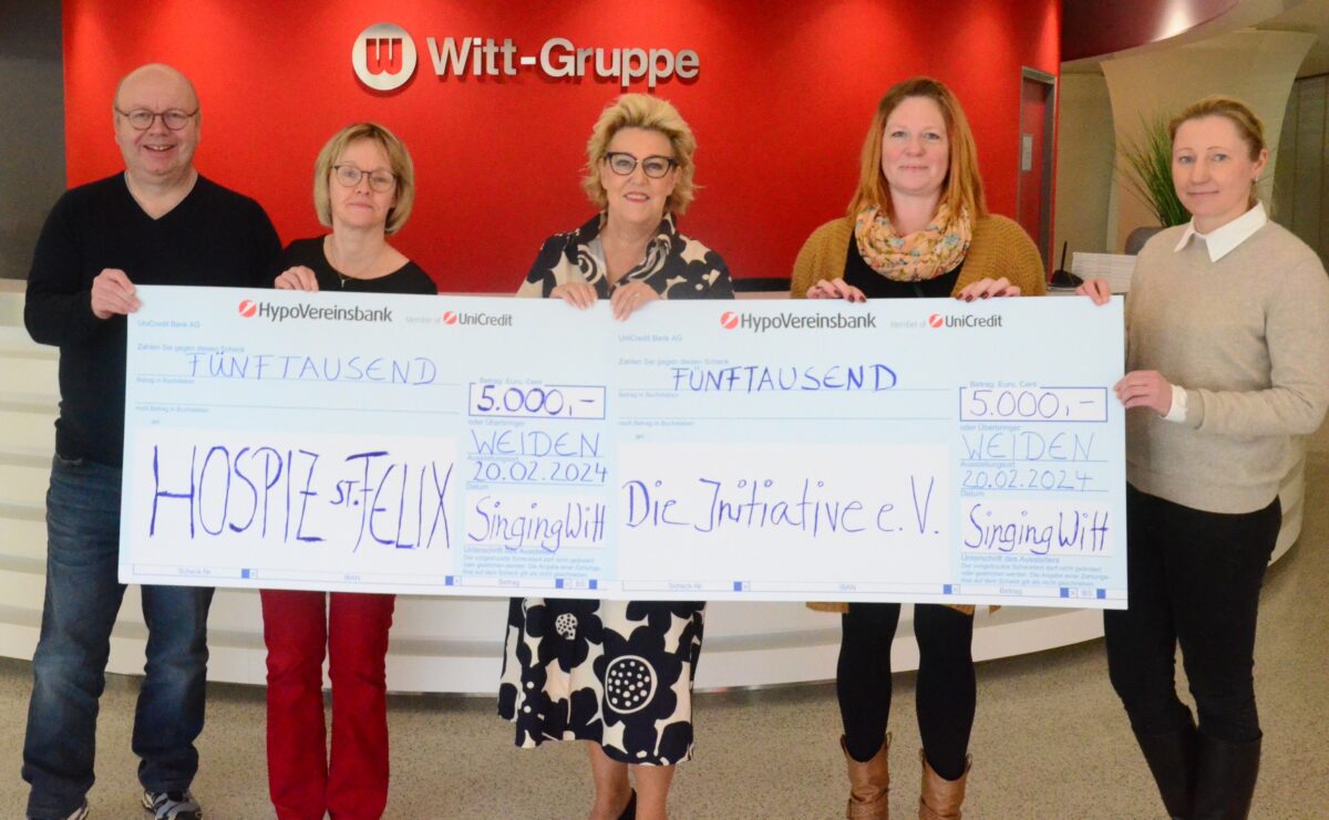 Singing Witt spendet an Hospiz und Initiative e. V.