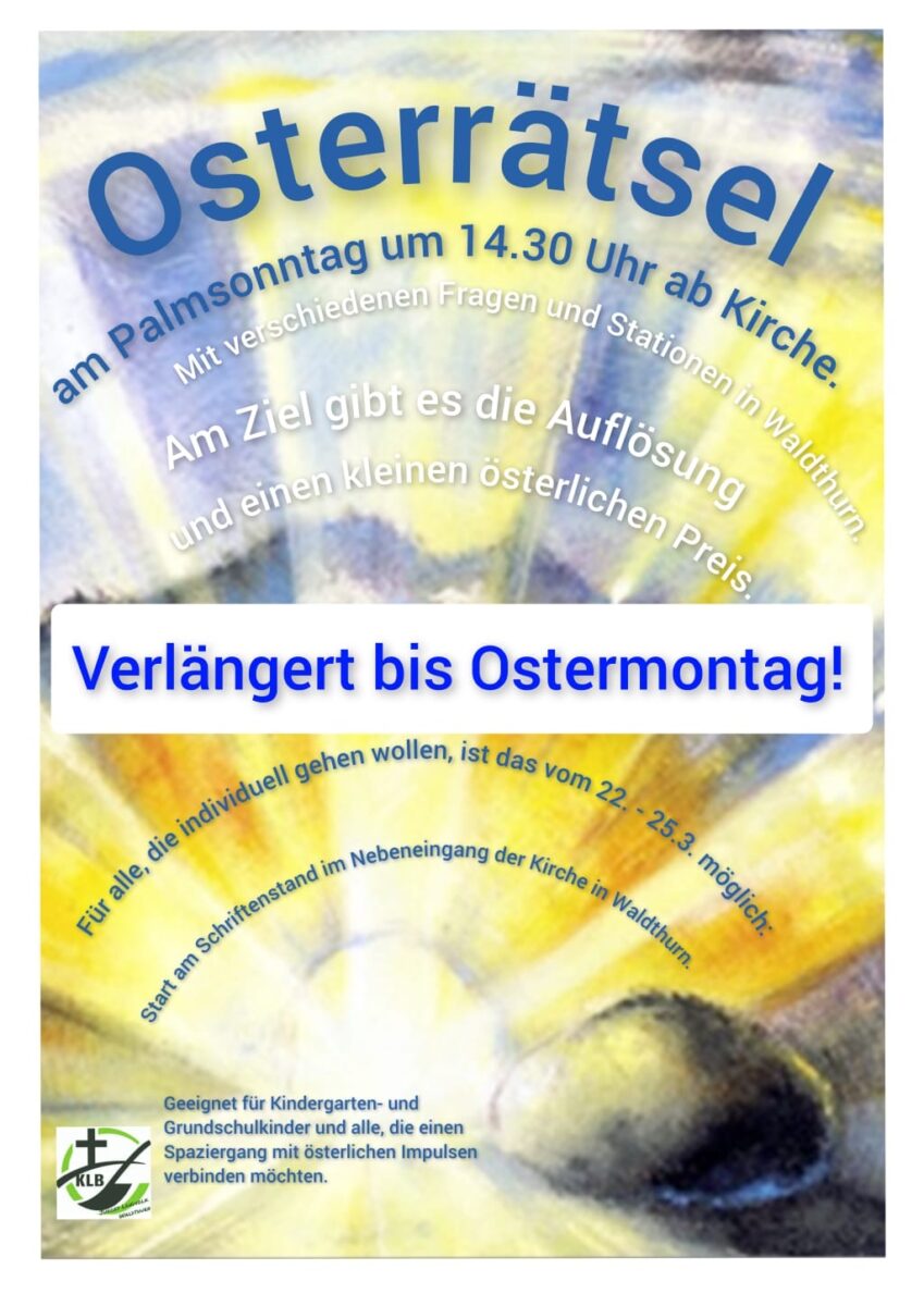 Junges Landvolk Waldthurn verlängert Osterrätsel