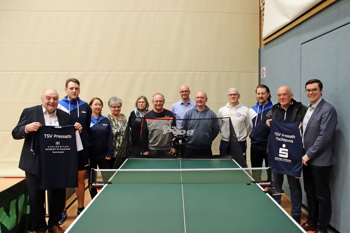 Die Tischtennisabteilung des TSV Pressath ist jetzt bestens ausgerüstet
