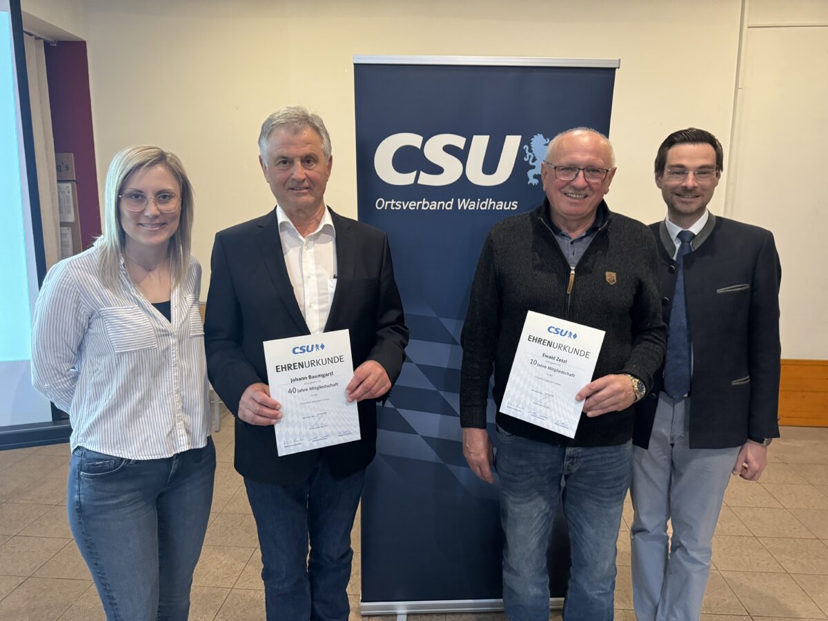 Waidhauser CSU zieht positive Bilanz des Jahres