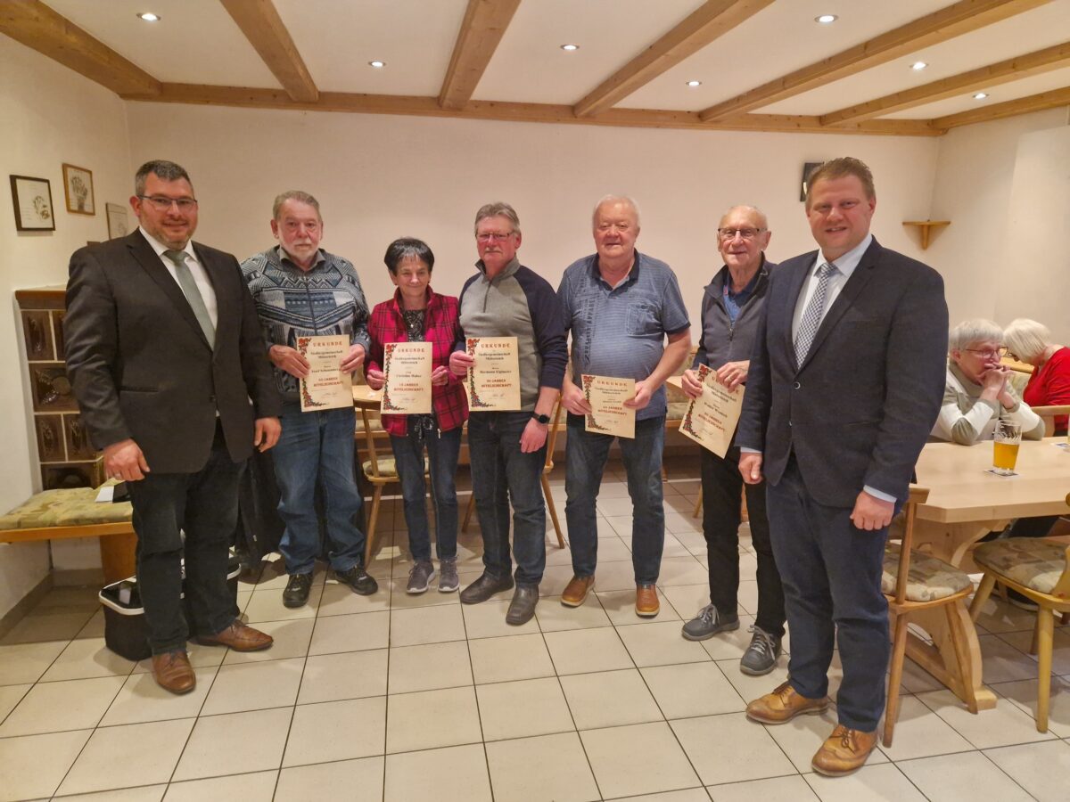 Siedlergemeinschaft Mitterteich ehrt Mitglieder