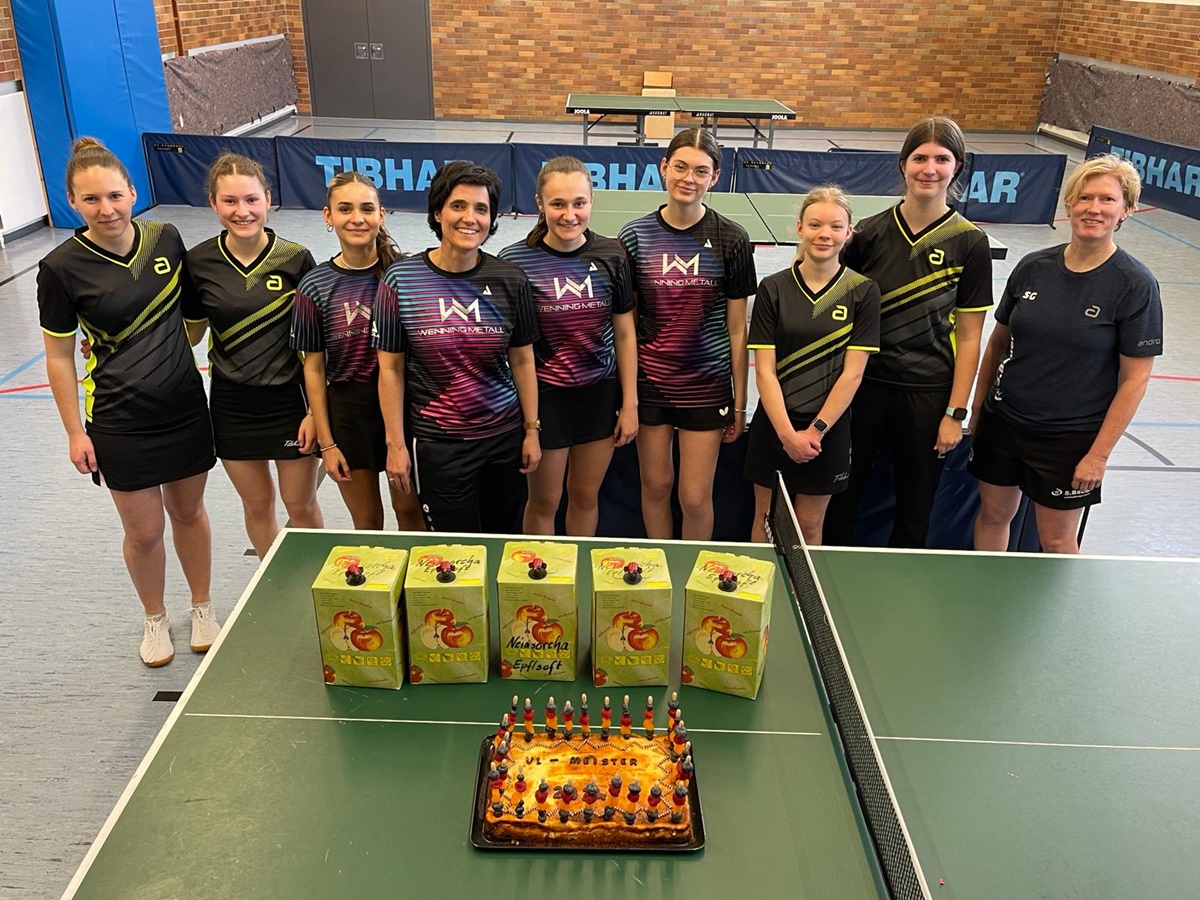 Neusorger Tischtennisfrauen feiern trotz Niederlage tollen Saisonabschluss
