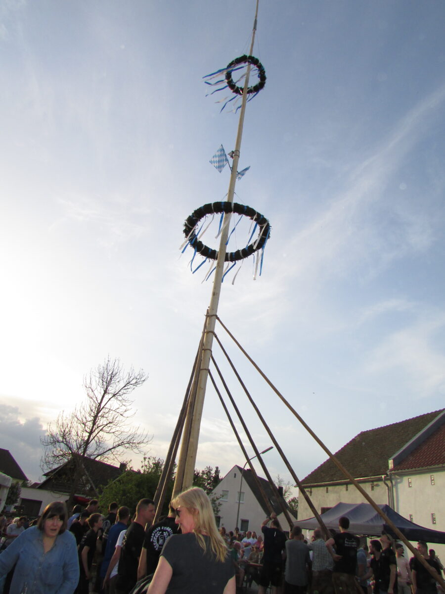 Mantel hat einen 36 Meter hohen Maibaum