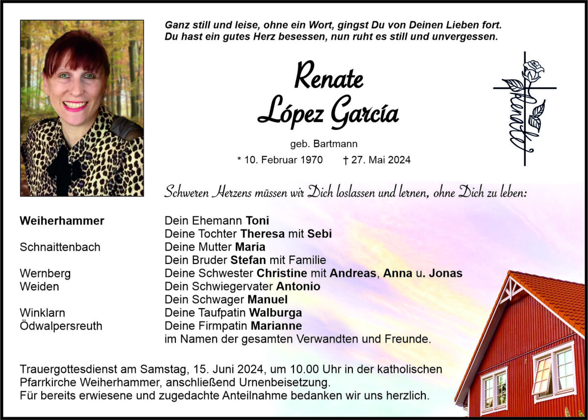 Traueranzeige Renate López García