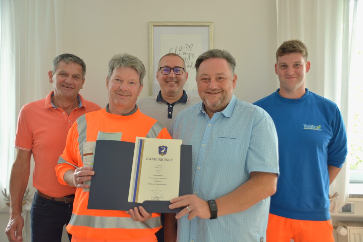 25 Jahre treue Dienste im Wasserwerk Teublitz