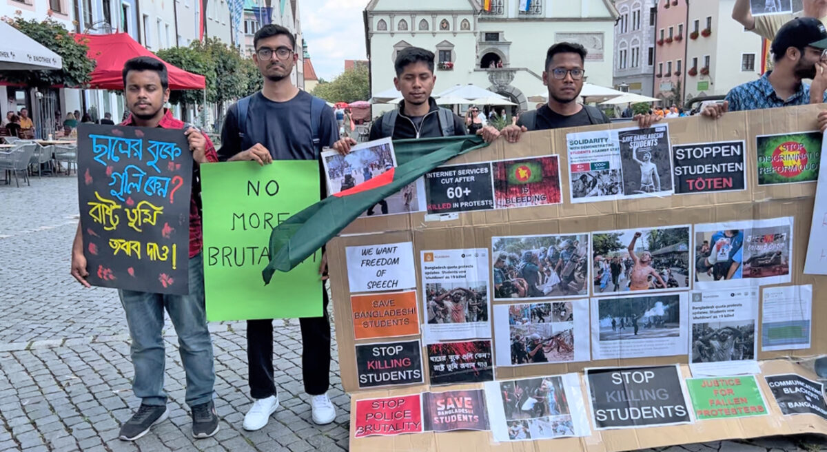 Weidener Studentenprotest gegen Willkür in Bangladesch