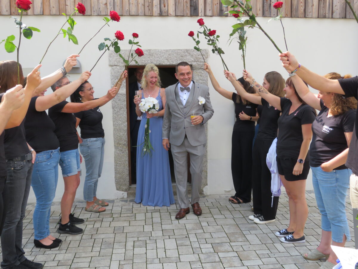 Jürgen Füssl und Nadine jetzt im Eheglück