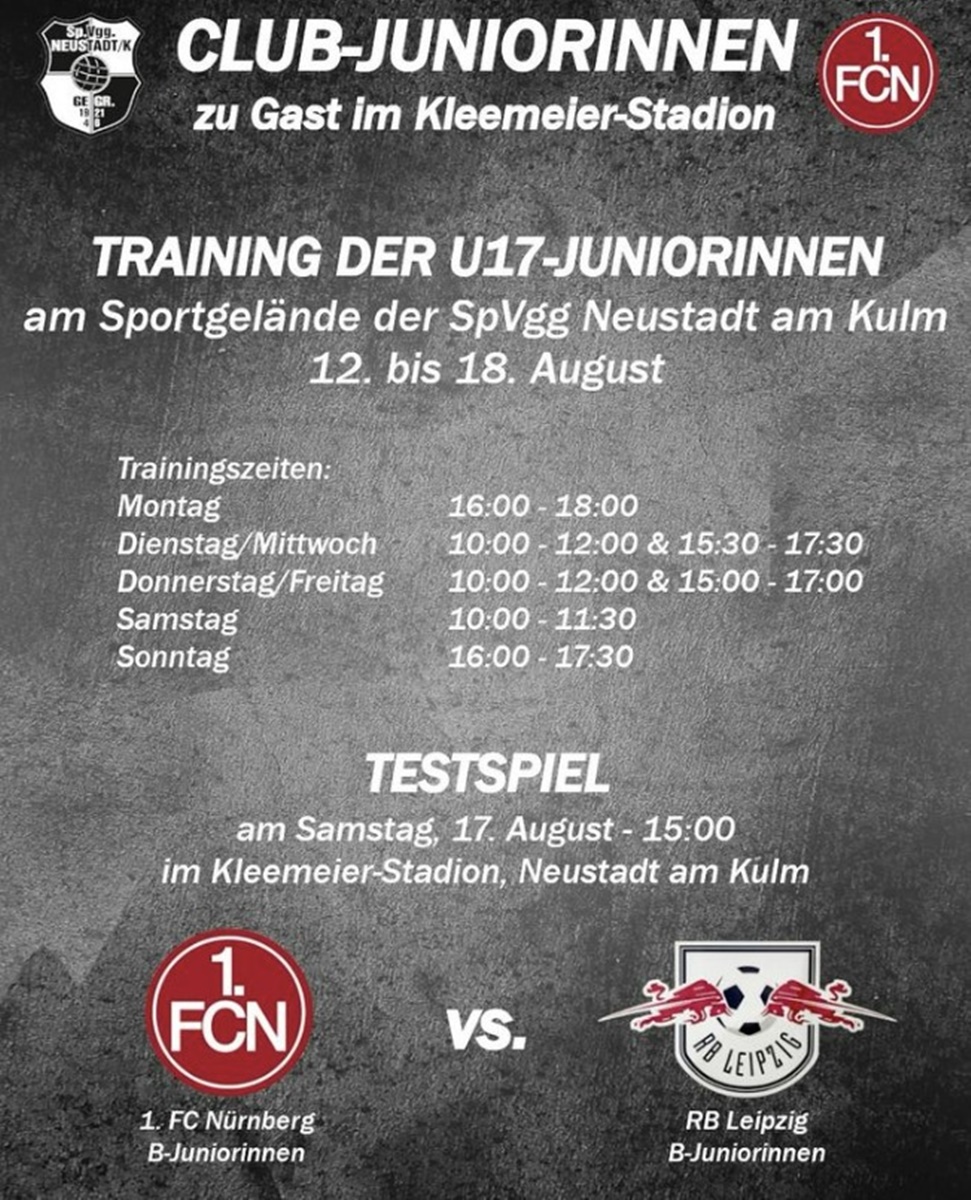 U17: Die Club-Juniorinnen zu Gast in Neustadt am Kulm