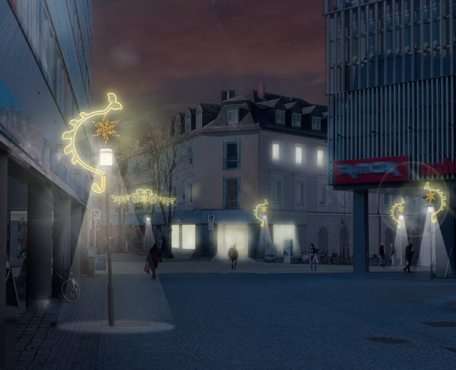 Ja, ist denn heut' schon Weihnachten? Warum in Weiden schon Beleuchtung hängt