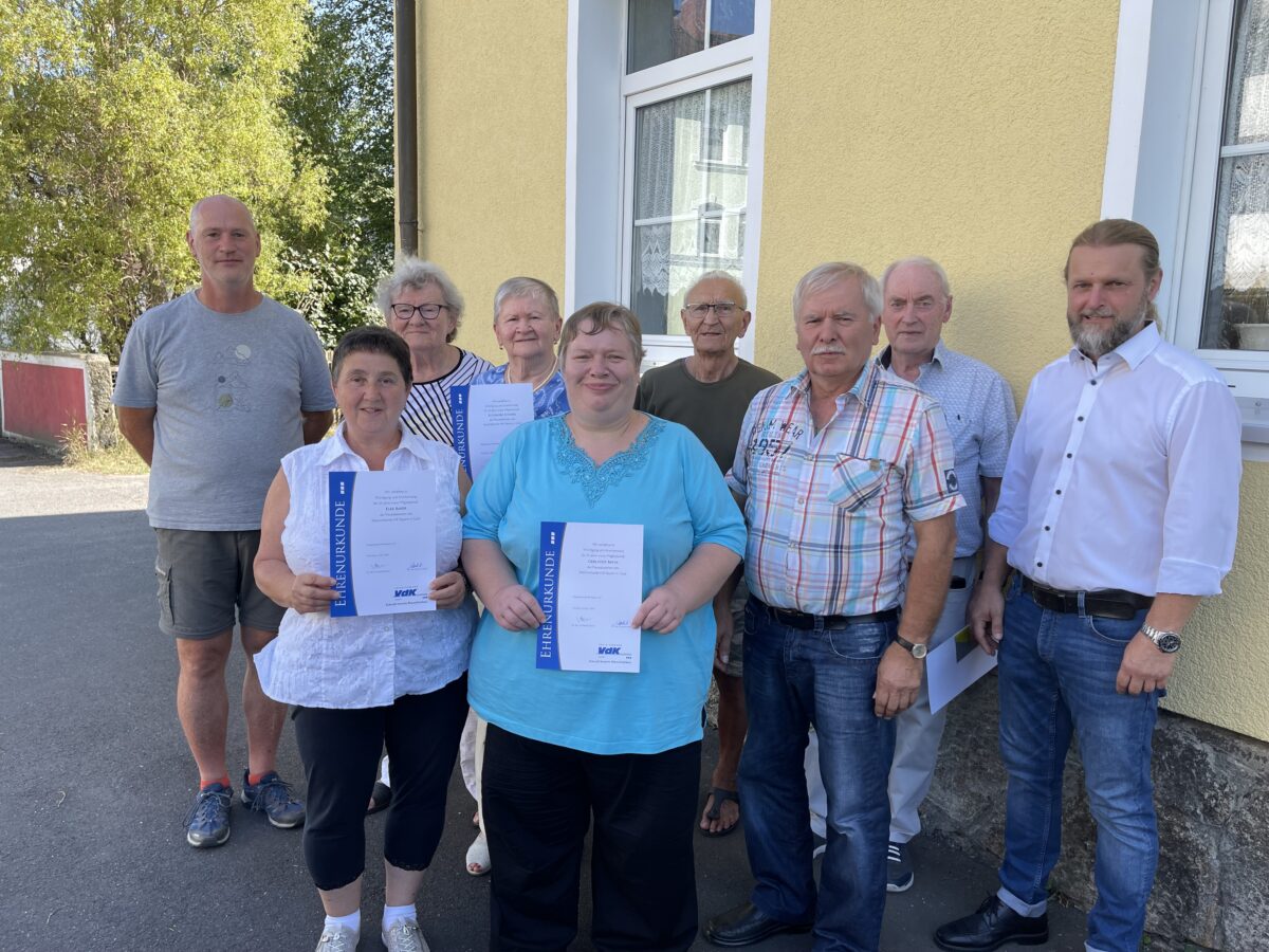 VdK Wiesau ehrt langjährige Mitglieder