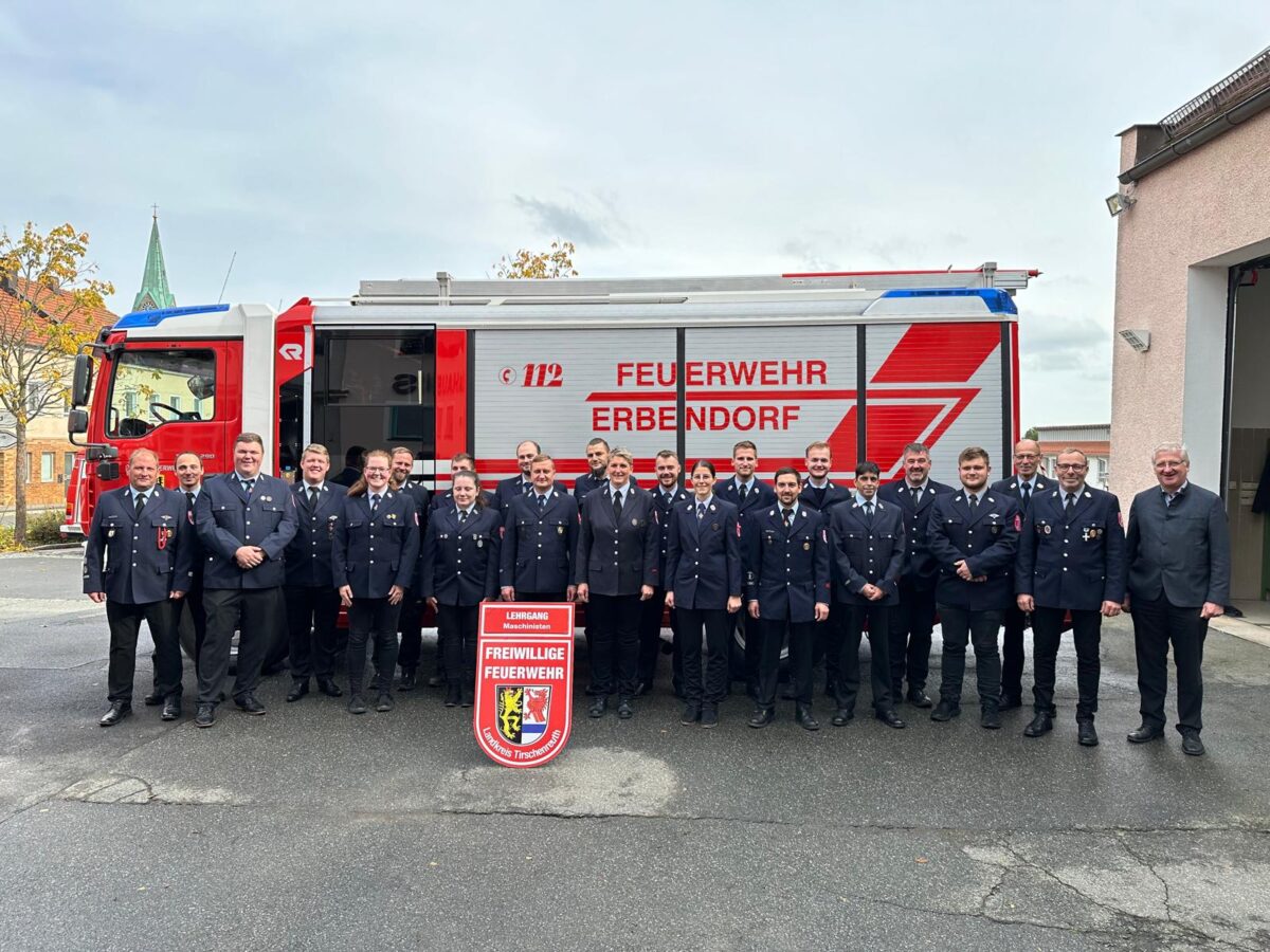 Am Standort Erbendorf: 20 neue Maschinisten für Feuerwehren ausgebildet