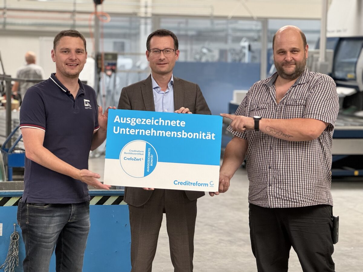Metallbau Götzl unter Top 2% der Firmen mit Bonitätszertifikat