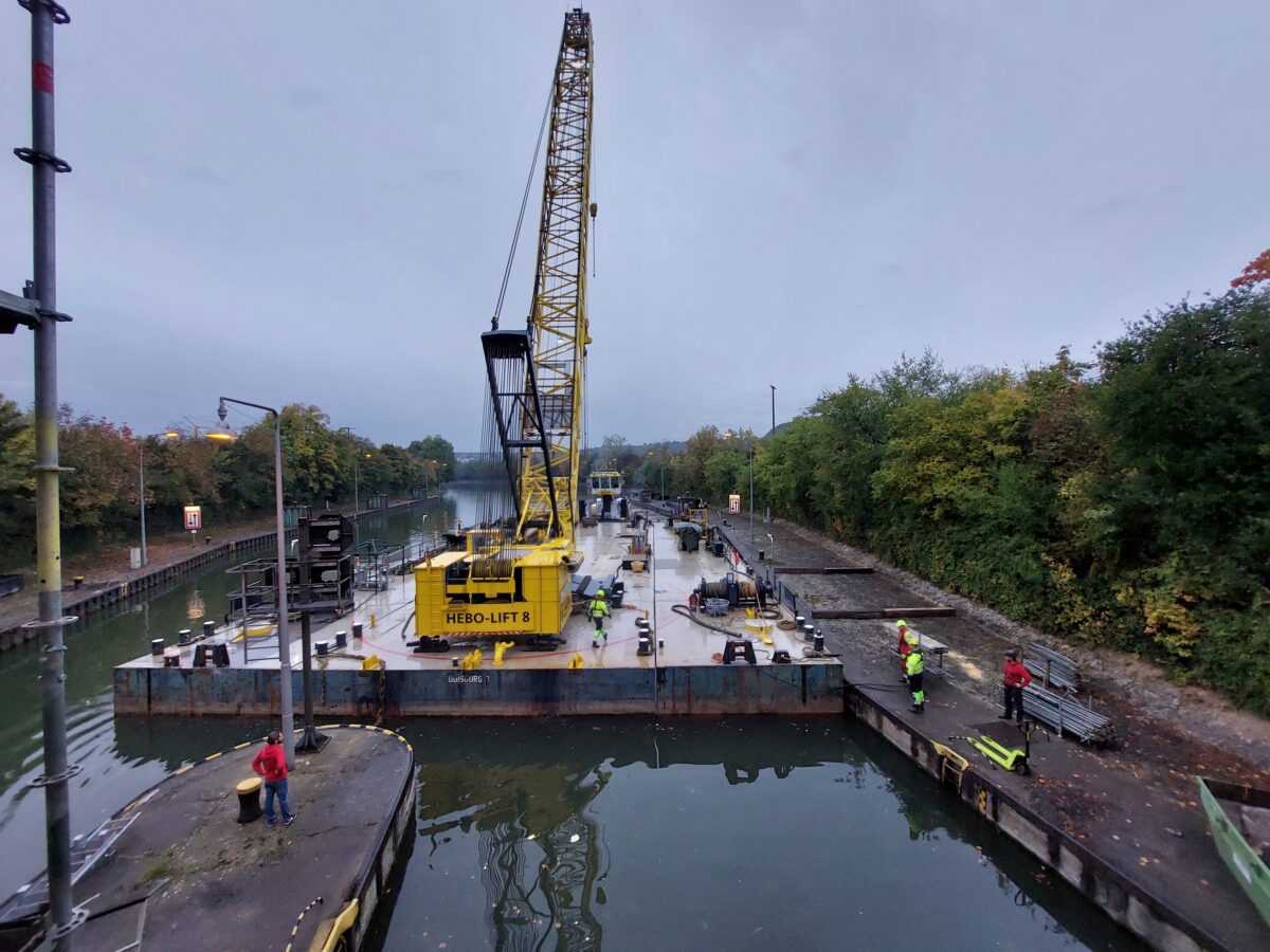 Hermann GmbH Maschinenbautechnologie: Einhub der Riesentore am Neckar steht bevor